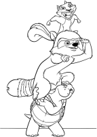 A coloring page of open season
